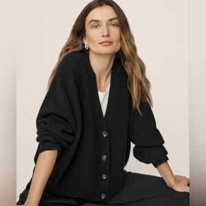 Jenni Kayne Cashmere Cocoon Cardigan in Black